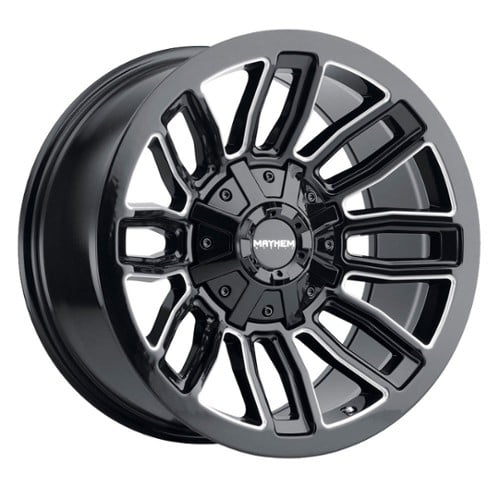 Mayhem 8108 Decoy 20x9 6x135/6x139.7 -5 ET 106 CB Gloss Black / Milled Spokes (8108-2937BM-5)