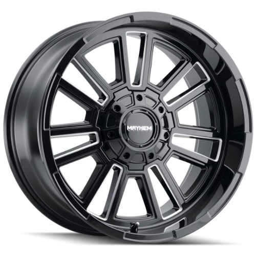 Mayhem 8115 Apollo 20x9 5x127/5x139.7 0 ET 87.1 CB Black w/Milled Spokes (8115-2952BM)