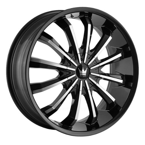 Mazzi Fusion 341 20x8.5 5x110/5x115 35 ET 72.56 CB Gloss Black/Machined Face (341-2811B)