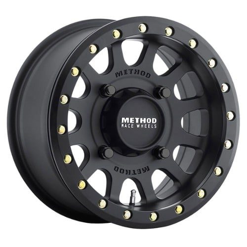 Method 401 UTV Beadlock Series 14x7 4x136 13 ET 106 CB Matte Black (MR40147047543B)