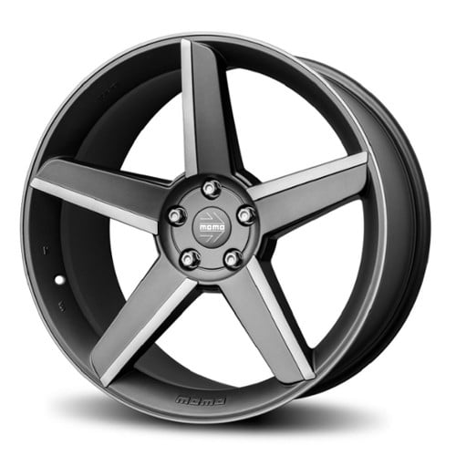 Momo Stealth 19x8.5 5x120 35 ET 73.1 CB Matte Anthracite Diamond Cut (M08598521P35)