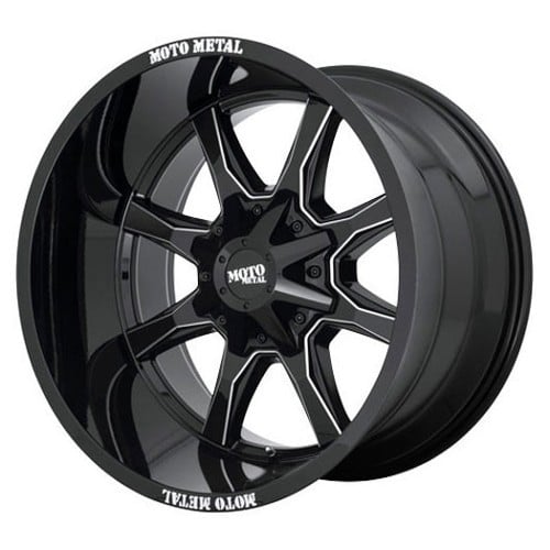 Moto Metal MO970 17x8 6x135/6x139.7 0 ET 106.3 CB Gloss Black / Milled Spoke (MO970780673B00)