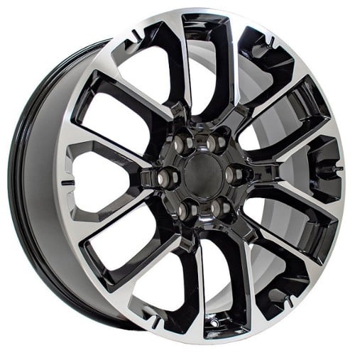 OE Replica Wheels CV67 22x9 6x139.7 28 ET 78.1 CB Black Machined (CV6722090655028MB)