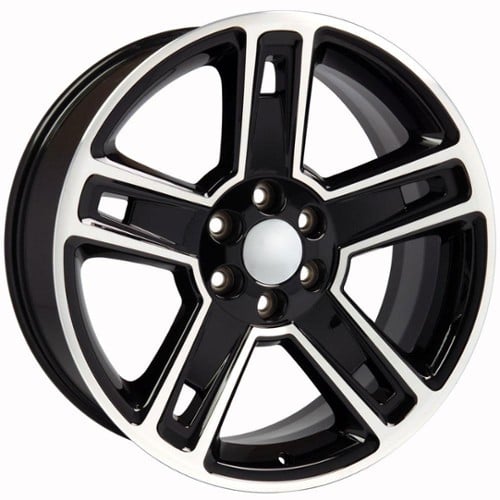 OE Replica Wheels CV74B 22x9 6x139.7 24 ET 78.1 CB Black Machined (CV74B22090655024MB)