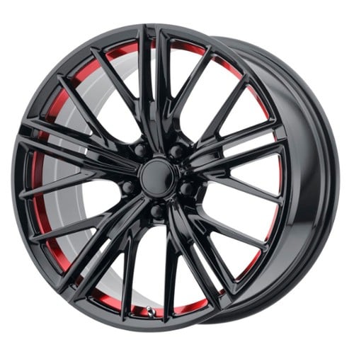 Performance Replicas PR194 20x9 5x120 30 ET 67 CB Gloss Black / Red Machined (194RS-291230)