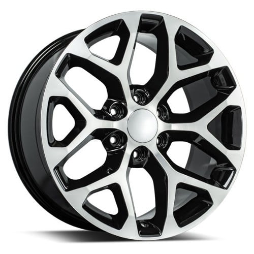 Rev OE Replica 582 22x9 6x139.7 28 ET 78.1 CB Black Machined (582MB-2298328)