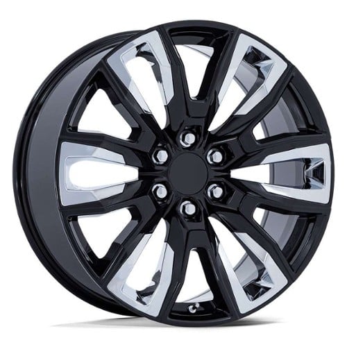 Performance Replicas PR225 22x9 6x139.7 28 ET 78.1 CB Black/Chrome (PR225BP22906128)