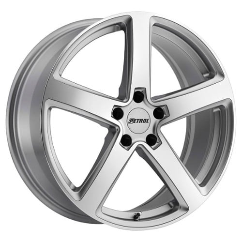 Petrol P2A 17x8 5x112 32 ET 72.1 CB Silver w/Machine Cut Face (1780P2A325112S72)