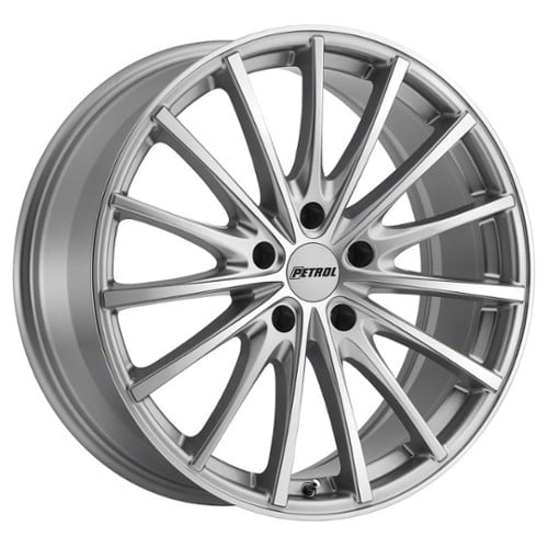 Petrol P3A 17x8 5x112 32 ET 72.1 CB Silver w/Machine Cut Face (1780P3A325112S72)