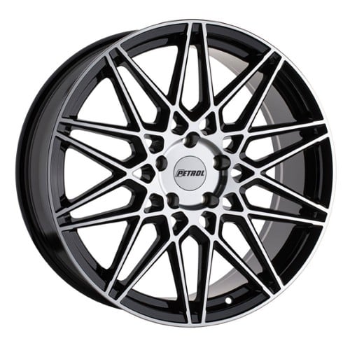 Petrol P3C 17x8 5x112 40 ET 66.6 CB Gloss Black w/ Machined Face (1780P3C405112F66)