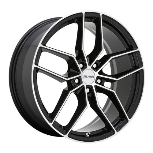 Petrol P5C 17x8 5x112 40 ET 66.6 CB Black Machined (1780P5C405112B66)