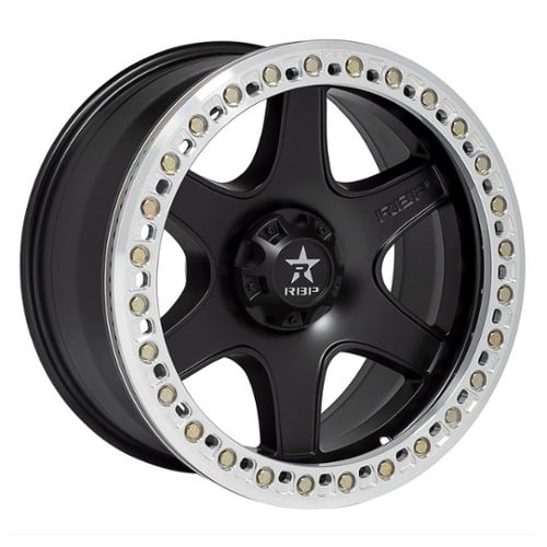 RBP Wheel 50R Cobra 14x7 4x115 13 ET 80.3 CB Black w/Machined Ring (50R-1470-04+13M)