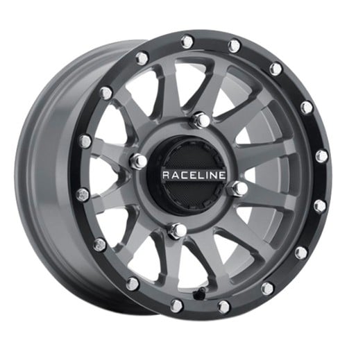 Raceline A95SG Trophy 14x7 4x110 10 ET 83.8 CB Stealth Gray Simulated Beadlock (A95SG-47011+10)