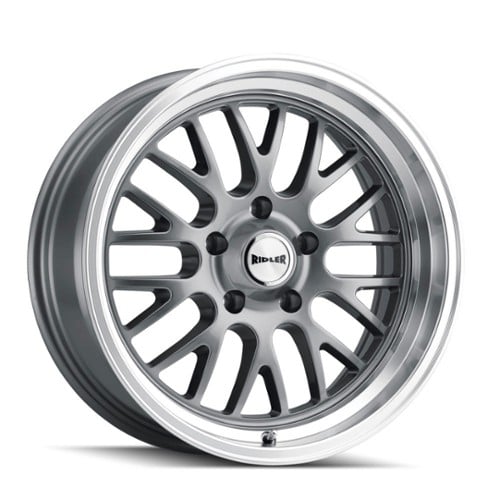 Ridler 607 18x8 5x120.65 0 ET 83.8 CB Gray W/Machined Lip (607-8861G)