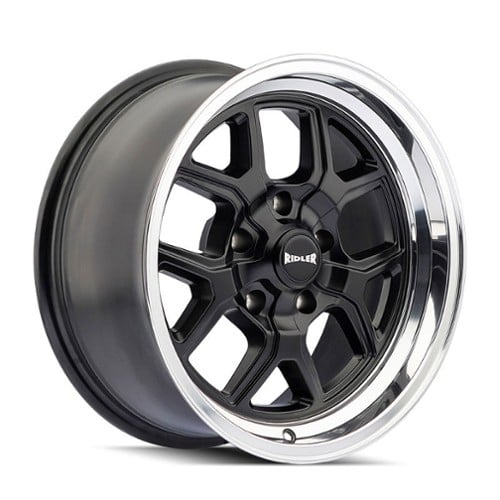 Ridler 610 17x7 5x120.65 0 ET 83.8 CB Matte Black/Polished Lip (610-7761MB)