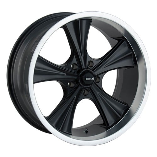 Ridler 651 20x10 5x120.65 0 ET 83.8 CB Matte Black w/Machined Lip (651-2161MB)