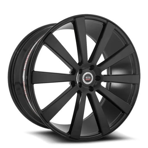 Spec-1 SPL-002 24x10 Blank 5 Lug 20 ET 73.1 CB Gloss Black (SPL20224104020GB)