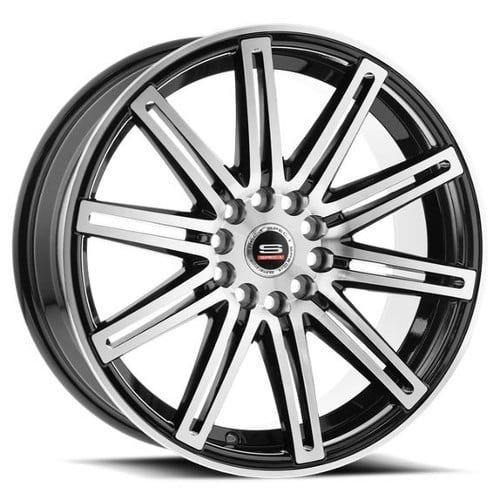 Spec-1 SP-48 18x8 5x100 35 ET 73.1 CB Gloss Black Machined (SP4818802335GBM)