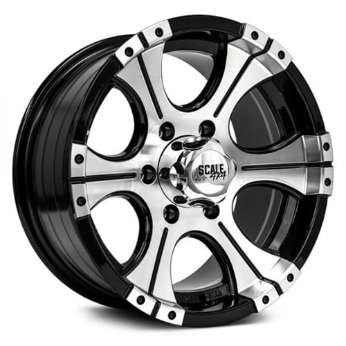 Scale 4x4 Ace 15x8 5x114.3 0 ET 83.1 CB Black w/Machined Face (S333-5865)