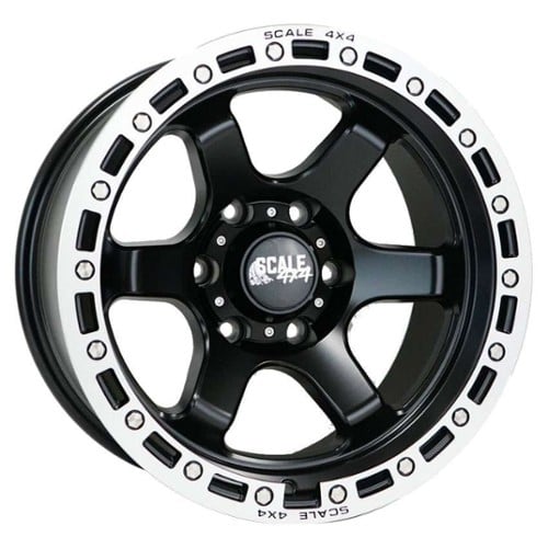 Scale 4x4 S03 17x9 6x139.7 -25 ET 106.3 CB Black Machined (S03-7983-N25-BKMR)