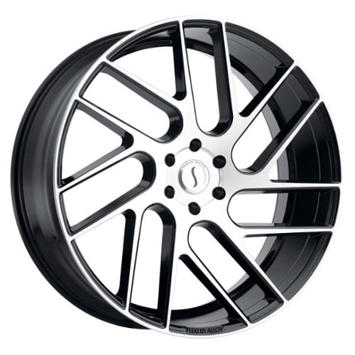 Status Juggernaut 22x9.5 5x112 35 ET 66.6 CB Gloss Black with Machined Face (2295JGR355112F66)