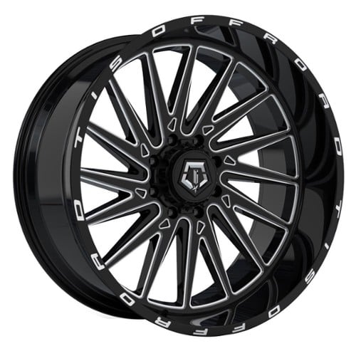 TIS Offroad 547BM 26x12 6x135/6x139.7 -44 ET 106.2 CB Black w/Milled Accents (547BM-2626844)