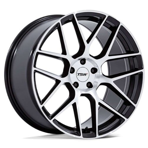 TSW Alloy Lasarthe TW002 17x8 5x114.3 40 ET 72.56 CB Black Machined (TW002BD17801240)