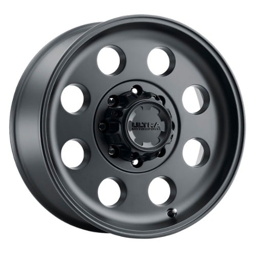 Ultra 164 19.5x7.5 8x170 0 ET 125.2 CB Satin Black with Satin Clear-Coat (164-9787SB)