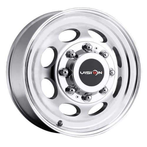 Vision 181NR Van Dually Front 19.5x6.75 8x165.1 102 ET 124.5 CB Machined (181Z9681MF124NR)