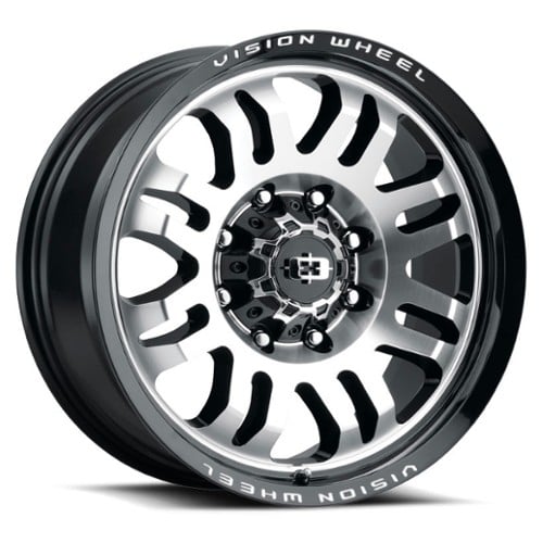 Vision 409 Inferno 17x9.5 5x127 -18 ET 78.1 CB Gloss Black Machined Face (409-79573GBMF-18)