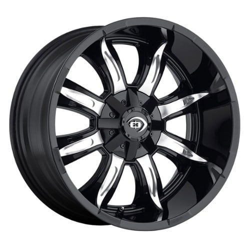 Vision 423 Manic 17x9 5x114.3/5x127 -12 ET 83 CB Gloss Black Machined Face (423-7907GBMF-12)