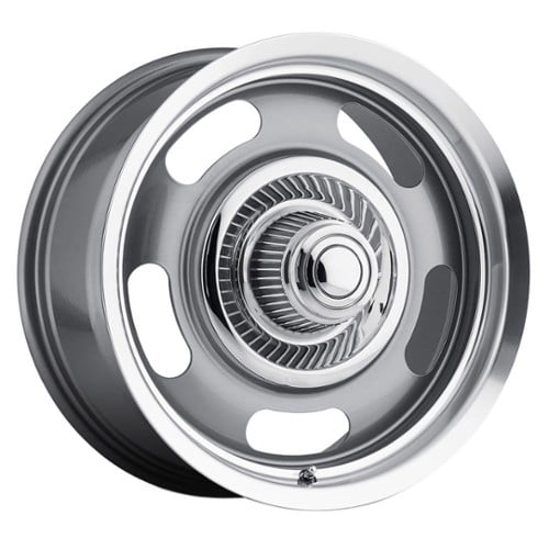 Vision 55 Aluminum Rally 17x7 5x120.65/5x127 0 ET 83 CB Gunmetal Machined Lip (55-7706GMML0)