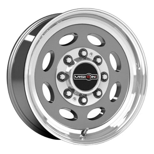 Vision Heavy Hauler 19.5x7.5 8x180 25 ET 124.2 CB Gunmetal Machined Lip (81E-9787GML25NR)