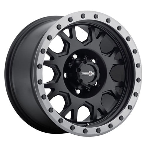 Vision GV8 Invader 18x9 8x180 12 ET 124.2 CB Matte Black Anthracite Lip (GV8-8987MBAL12)