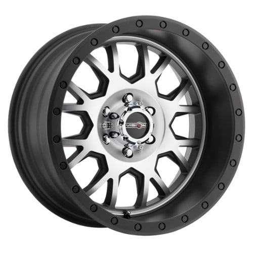 Vision GV8 Invader 20x9 8x180 12 ET 124.2 CB Matte Black Machined Face (GV8-2987MBMF12)