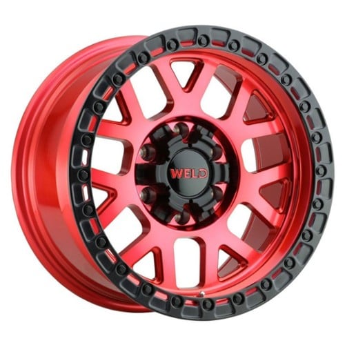 Weld Off-Road Cinch W133 17x9 6x135/6x139.7 0 ET 106.1 CB Candy Red / Satin Black (W13379098500)