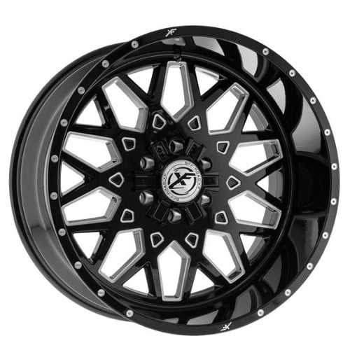 XF Off-Road XFX-307 24x14 5x127/5x139.7 -76 ET 78.1 CB Gloss Black Milled (XFX30724145127139776BMW)