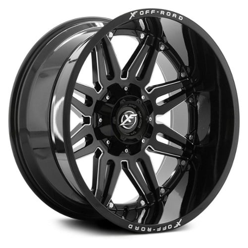 XF Off-Road XF-204 24x14 6x135/6x139.7 -76 ET 106.4 CB Gloss Black Milled (XF20424146135139776GBML)