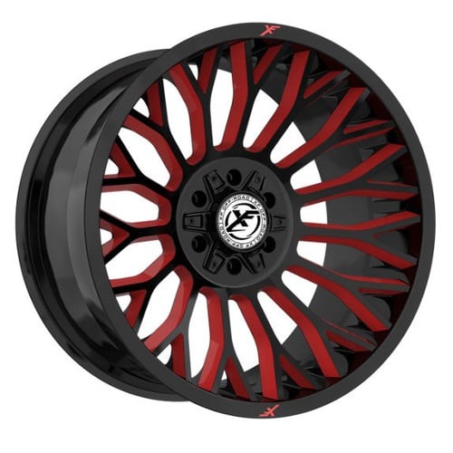 XF Off-Road XF-237 26x12 5x127/5x139.7 -44 ET 78.1 CB Gloss Black Red Milled (XF23726125127139744GBRW)