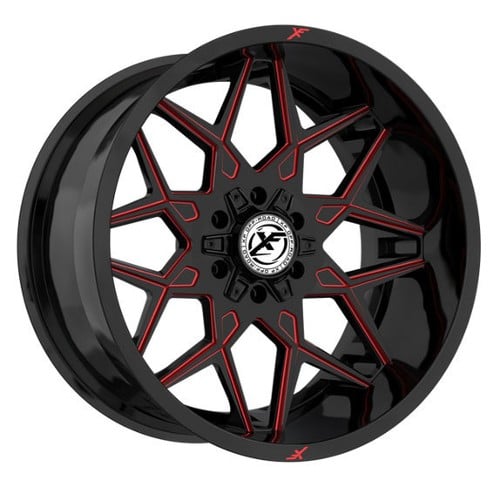 XF Off-Road XF-238 22x10 6x135/6x139.7 -24 ET 106.4 CB Gloss Black Red Milled (XF23822106135139724GBMLR)