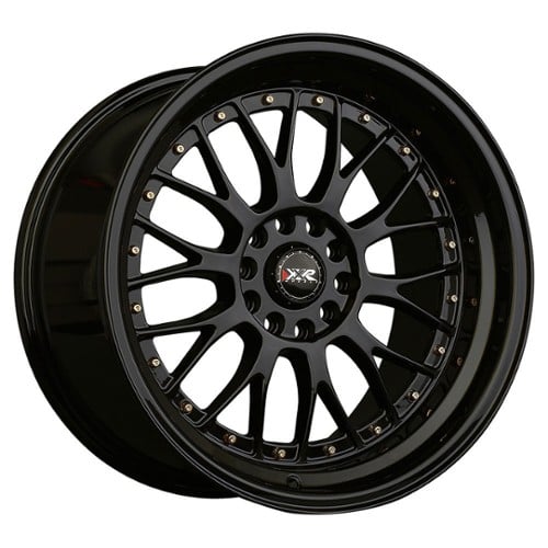 XXR 521 17x7 4x100/4x114.3 38 ET 73.1 CB Black / Gold Rivets (521770820)